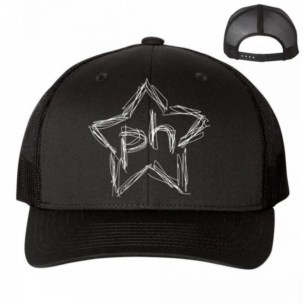 PAPERBACK HERO - ROCKSTAR - PREMIUM UNISEX SNAPBACK TRUCKER HAT - BLACK Thumbnail