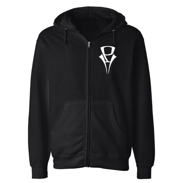 PH ICON LOGO - PREMIUM UNISEX FULL ZIPPER HOODIE - BLACK Thumbnail